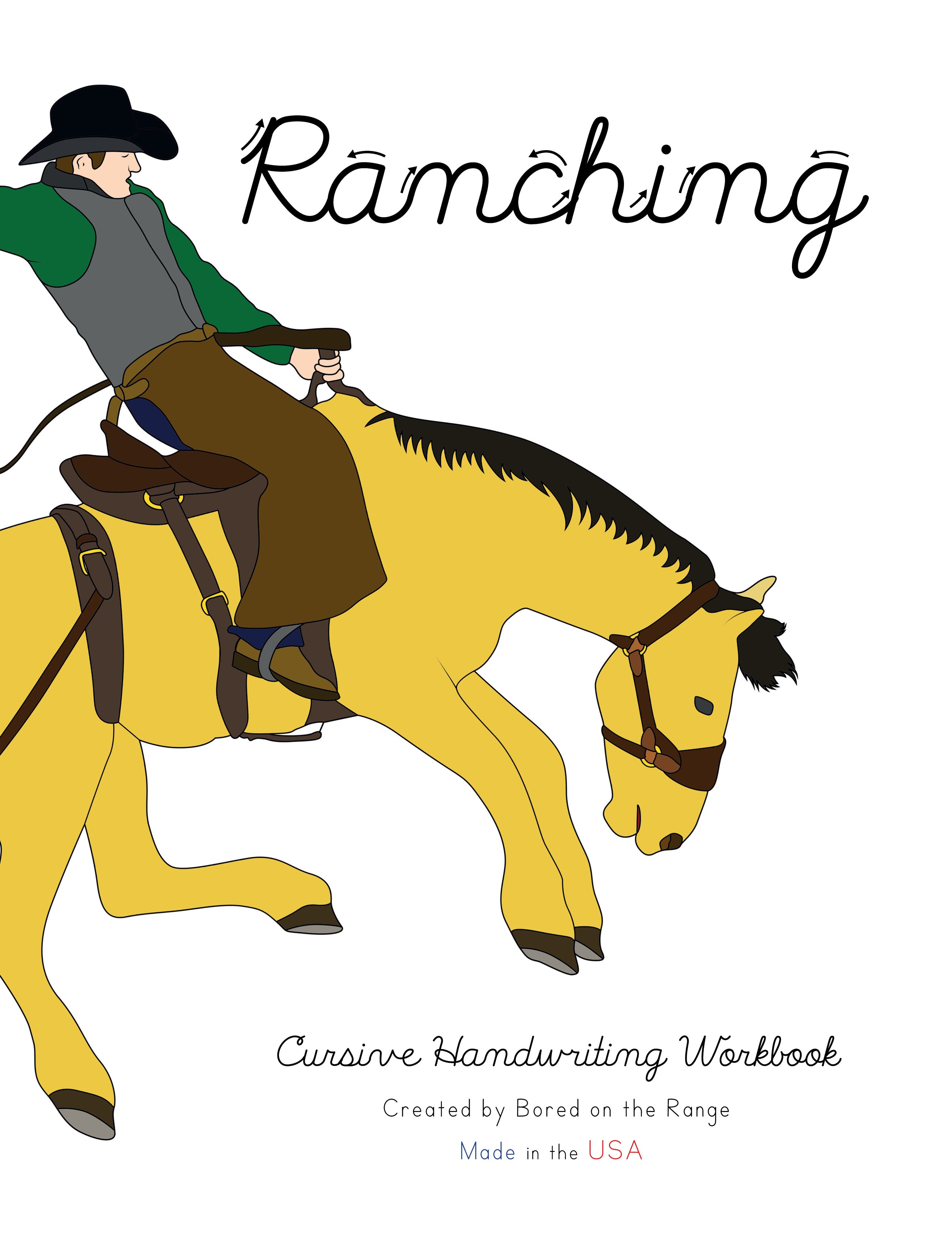 Sj Riding Camp Cursive Ranching: Cursive Handwriting Workbook – BOTR Wholesale